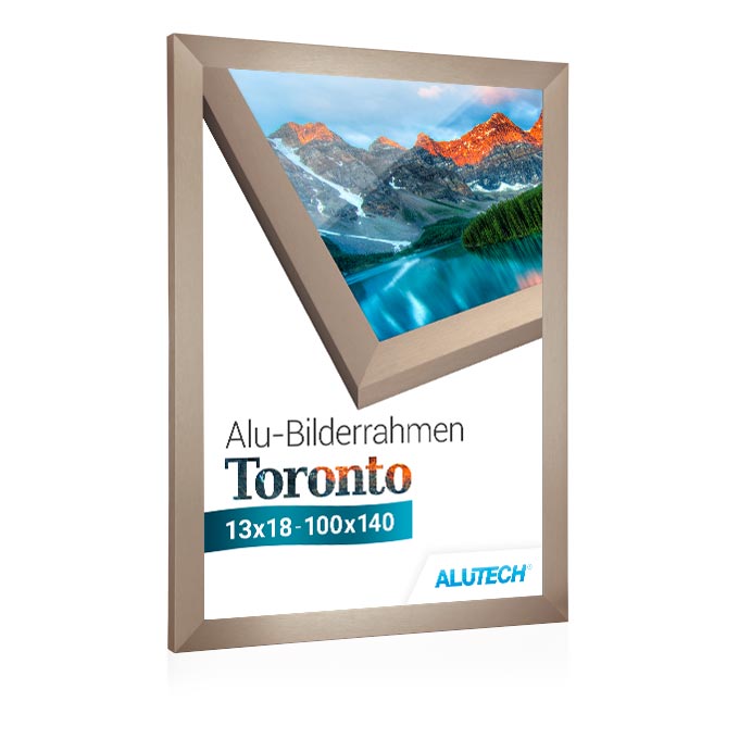 Alu-Bilderrahmen Toronto - altsilber fein gebürstet - 50 x 60 cm - Bilderglas klar