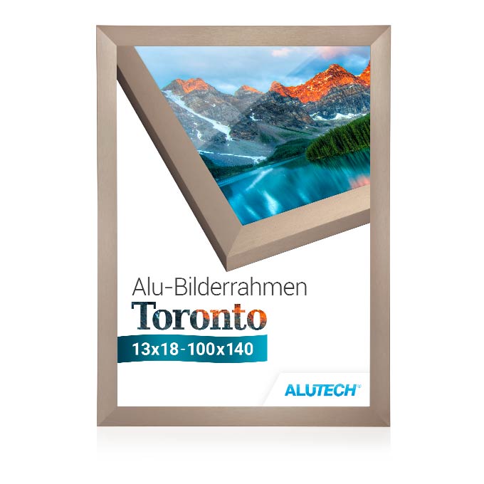 Alu-Bilderrahmen Toronto - altsilber fein gebürstet - 50 x 60 cm - Bilderglas klar