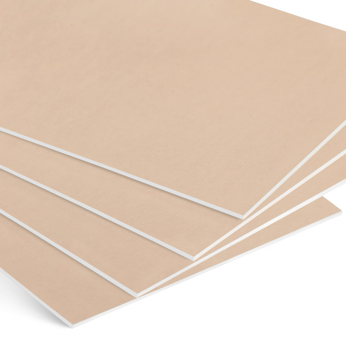 White Core Passepartoutkarton ohne Ausschnitt - aprikose - 29,7 x 42 cm (DIN A3)
