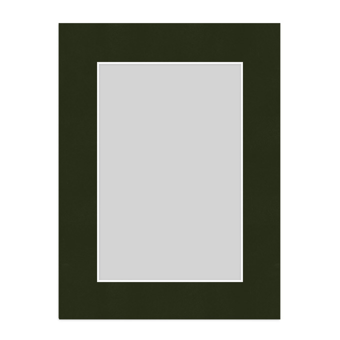 White Core Schrägschnitt-Passepartout - baumgrün - 50 x 70 cm - Ausschnitt nach Angaben