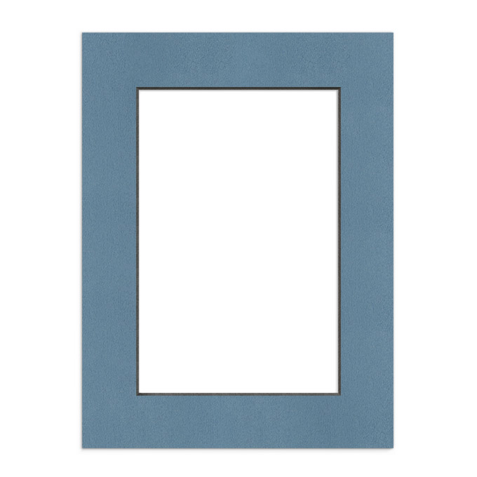 Black Core Schrägschnitt-Passepartout - biscaya blue - 60 x 80 cm - Ausschnitt nach Angaben
