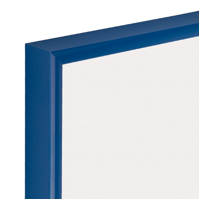 Alu-Bilderrahmen Standard - blau glanz (RAL 5005) - 59,4 x 84 cm (DIN A1) - Plexiglas® UV 100 matt