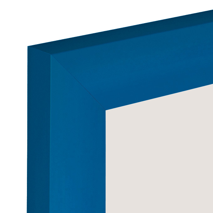 Alu-Bilderrahmen Mega - blau matt (RAL 5010) - 80 x 80 cm Bildmaß - Polystyrol antireflex