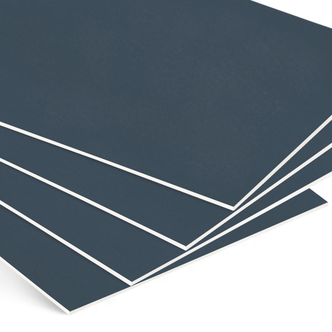 White Core Passepartoutkarton - blaugrau - Lagermaß ca. 80 x 120 cm
