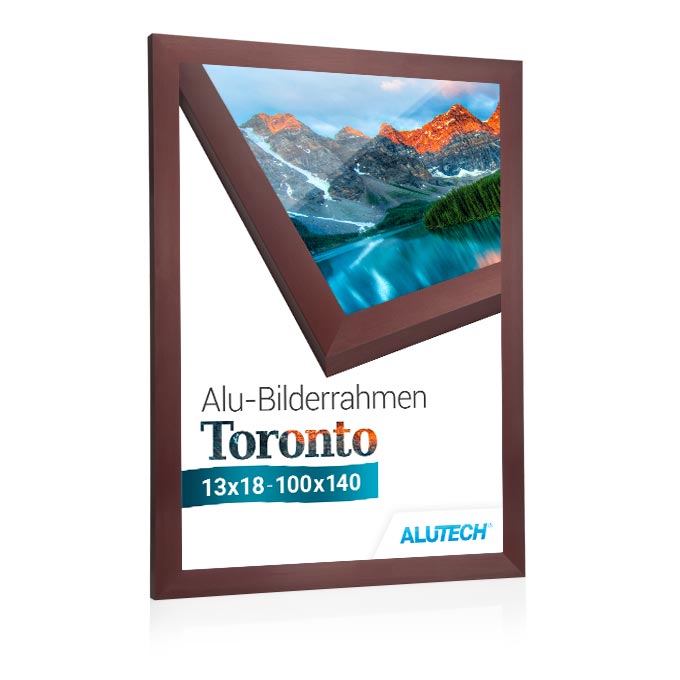 Alu-Bilderrahmen Toronto - bordeaux fein gebürstet - 40 x 60 cm - Plexiglas® UV 100 matt