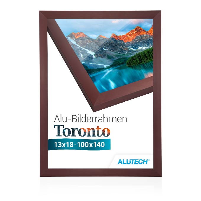 Alu-Bilderrahmen Toronto - bordeaux fein gebürstet - 40 x 60 cm - Plexiglas® UV 100 matt