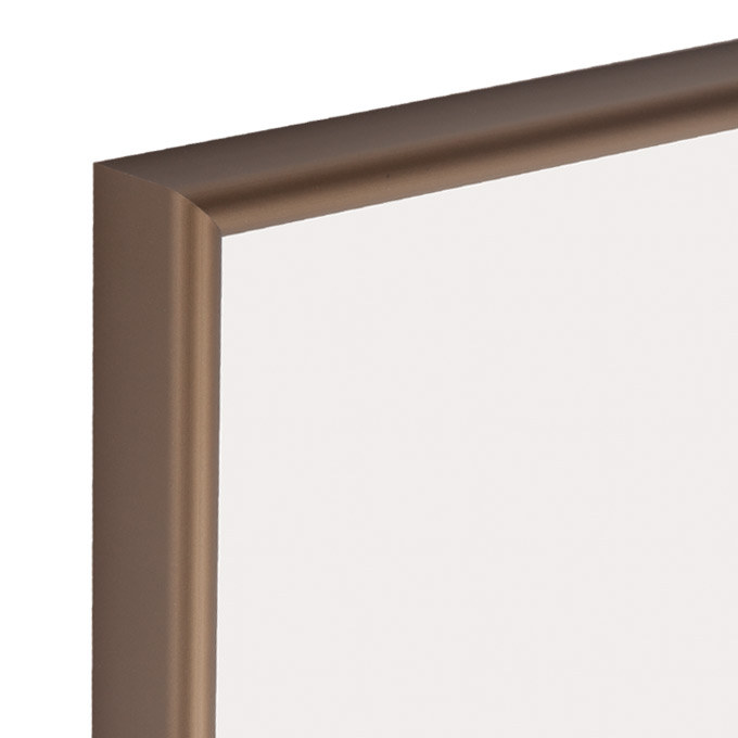 Alu-Bilderrahmen Milano - bronze matt - 13 x 18 cm - Polycarbonat klar - mit Aufsteller