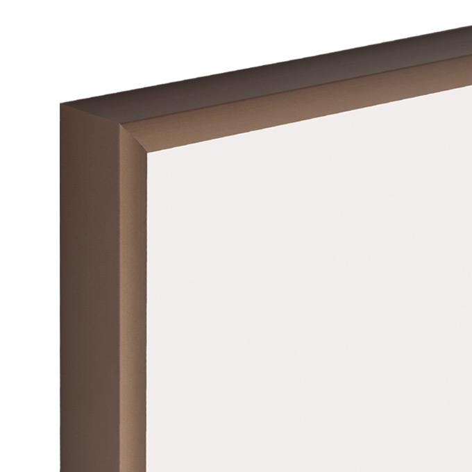 Alu-Bilderrahmen Standard - bronze matt - 70 x 100 cm - Polystyrol klar