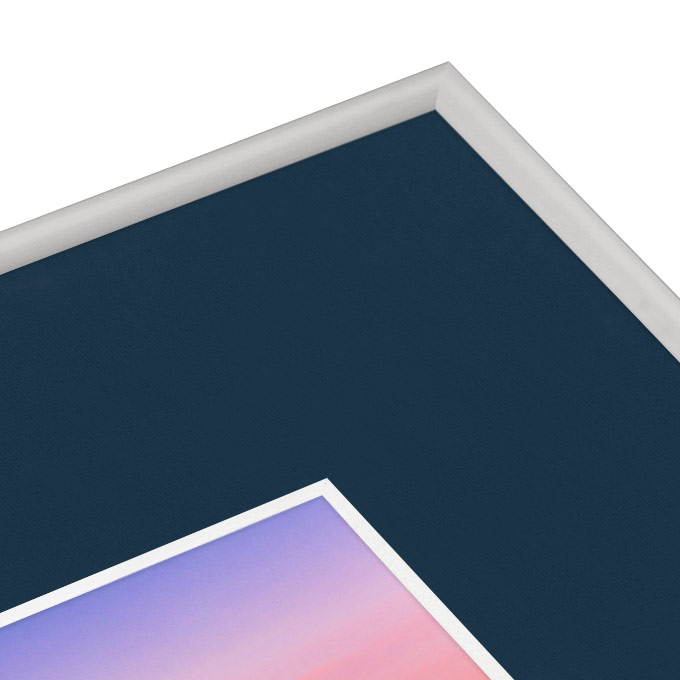 White Core Schrägschnitt-Passepartout - dunkelblau - 50 x 60 cm - Ausschnitt nach Angaben