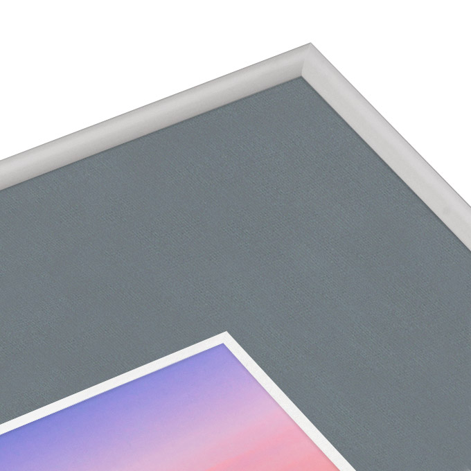 White Core Schrägschnitt-Passepartout - dunkelgrau - 21 x 29,7 cm (DIN A4) - Ausschnitt nach Angaben
