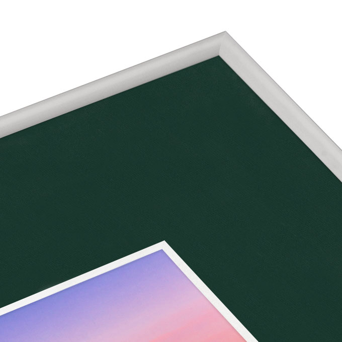 White Core Schrägschnitt-Passepartout - dunkelgrün - 50 x 60 cm - Ausschnitt nach Angaben