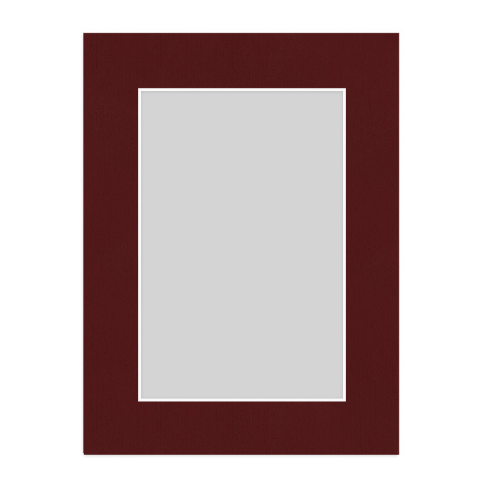 White Core Schrägschnitt-Passepartout - dunkelrot - 70 x 100 cm - Ausschnitt 50 x 70 cm