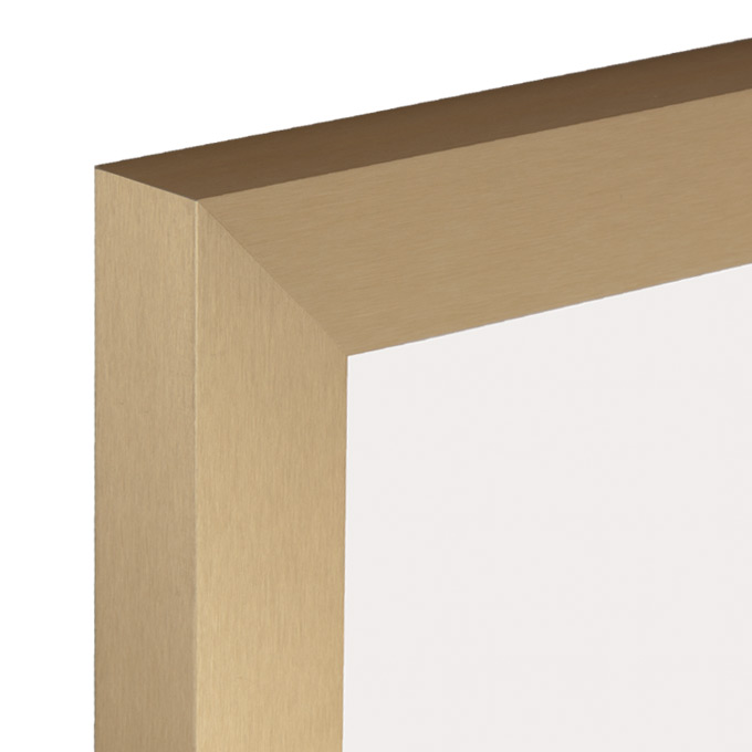 Alu-Bilderrahmen Berlin - gold fein gebürstet - 29,7 x 42 cm (DIN A3) - Plexiglas® UV 100 matt