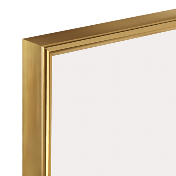 Alu-Bilderrahmen Milano - gold glanz - 18 x 24 cm - Polycarbonat klar