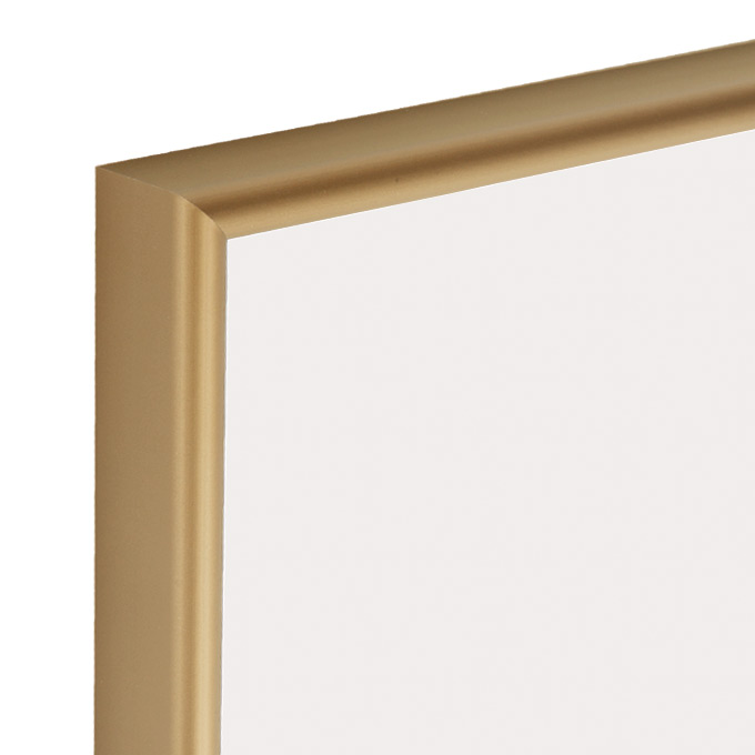 Alu-Bilderrahmen Milano - gold matt - 13 x 18 cm - Polystyrol klar - mit Aufsteller