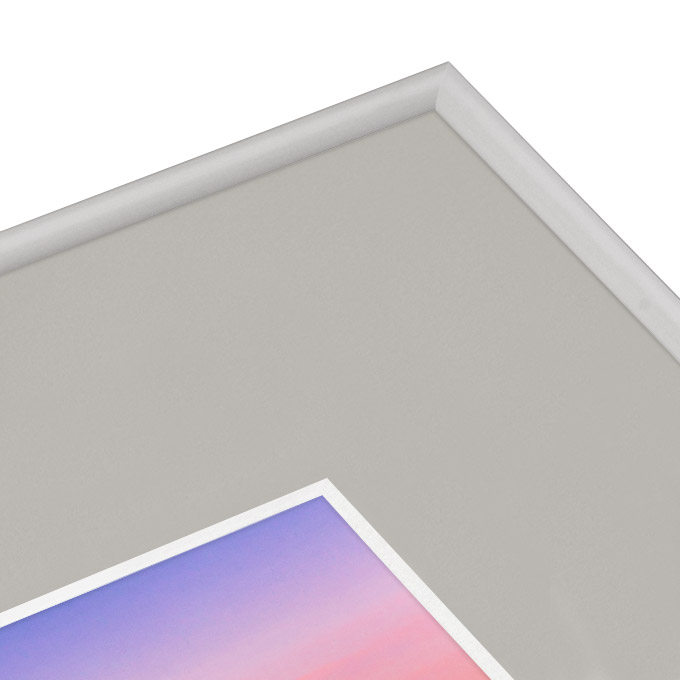 White Core Schrägschnitt-Passepartout - hellgrau - 50 x 60 cm - Ausschnitt nach Angaben
