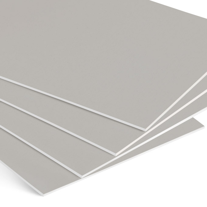 White Core Passepartoutkarton - hellgrau - Lagermaß ca. 80 x 120 cm