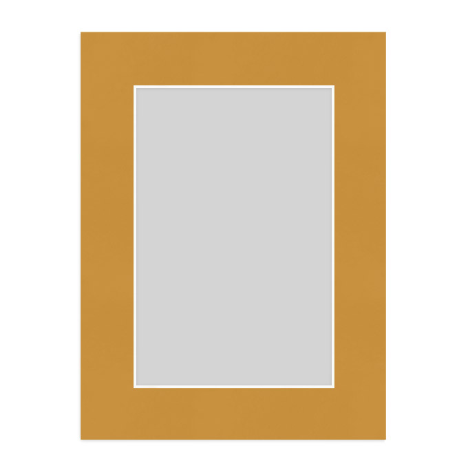 White Core Schrägschnitt-Passepartout - herbstgold - 29,7 x 42 cm (DIN A3) - Ausschnitt nach Angaben