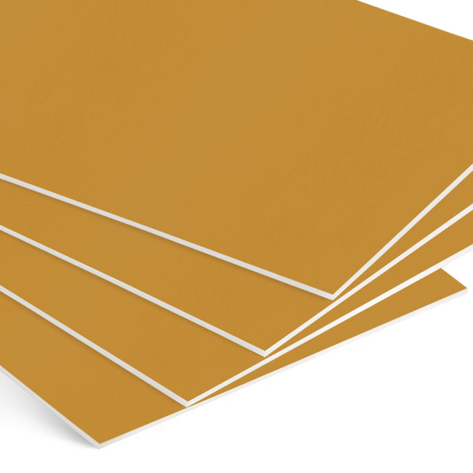 White Core Passepartoutkarton - herbstgold - Lagermaß ca. 80 x 120 cm