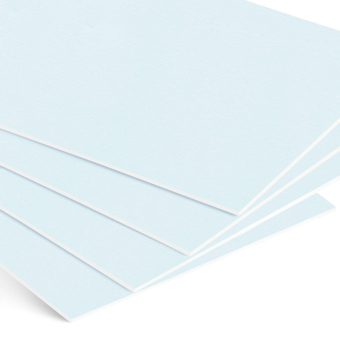 White Core Passepartoutkarton - himmelblau - Lagermaß ca. 80 x 100 cm