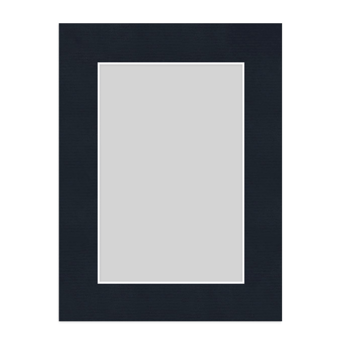 White Core Schrägschnitt-Passepartout - indigoblau - 40 x 60 cm - Ausschnitt nach Angaben