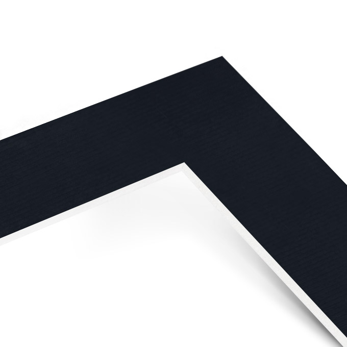 White Core Schrägschnitt-Passepartout - indigoblau - 40 x 60 cm - Ausschnitt nach Angaben