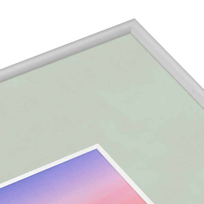 White Core Schrägschnitt-Passepartout - mintgrün - 30 x 40 cm - Ausschnitt nach Angaben