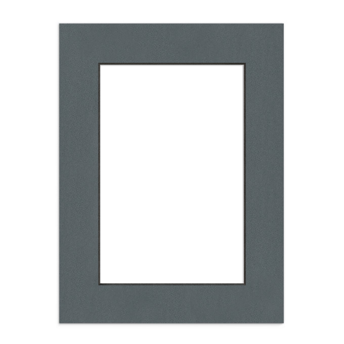 Black Core Schrägschnitt-Passepartout - nachtgrau - 50 x 60 cm - Ausschnitt nach Angaben