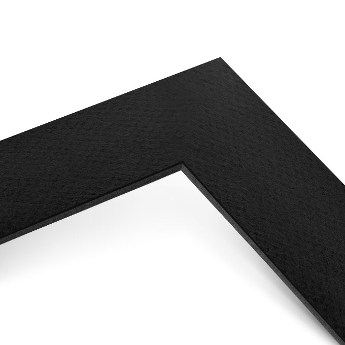 Black Core Schrägschnitt-Passepartout - rabenschwarz - 40 x 50 cm - Ausschnitt 25 x 35 cm