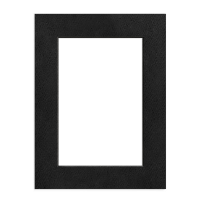 Black Core Schrägschnitt-Passepartout - rabenschwarz - 40 x 50 cm - Ausschnitt 25 x 35 cm