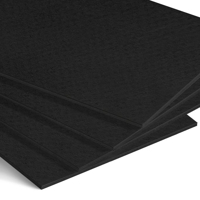 Black Core Passepartoutkarton ohne Ausschnitt - rabenschwarz - 50 x 65 cm