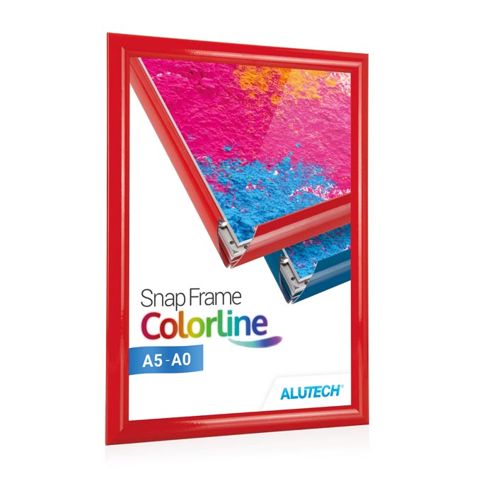 Klapprahmen Colorline - rot glanz (RAL 3020) - 21 x 29,7 cm (DIN A4) - Ecken Gehrung