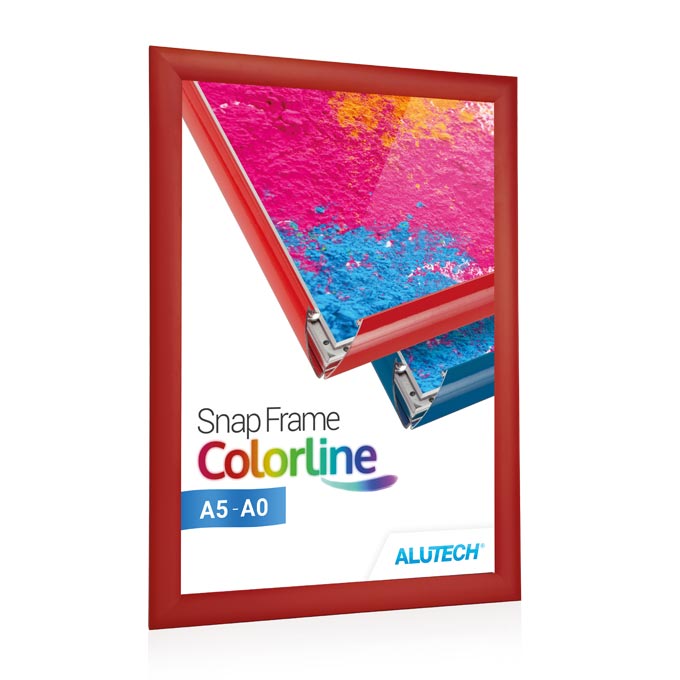 Klapprahmen Colorline - rot matt (RAL 3000) - 21 x 29,7 cm (DIN A4) - Ecken Gehrung