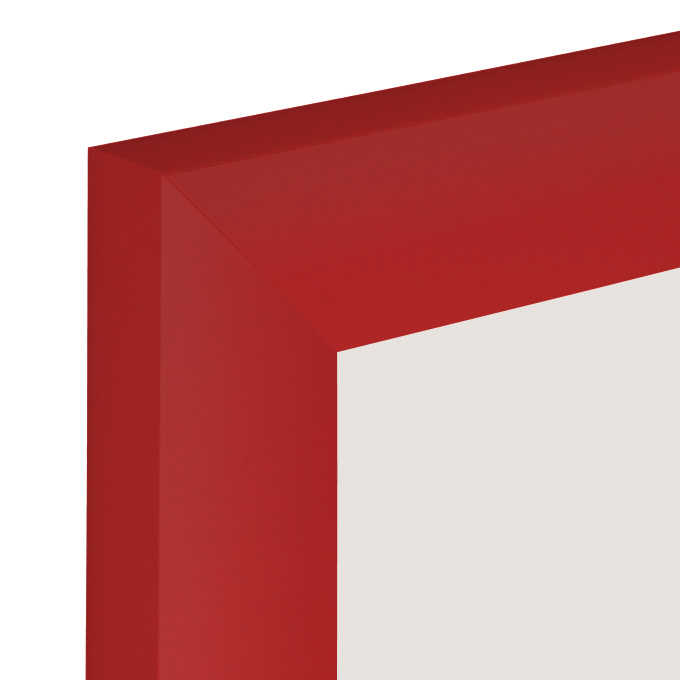 Alu-Bilderrahmen Mega - rot matt (RAL 3000) - 29,7 x 42 cm (DIN A3) - Plexiglas® UV 100 matt