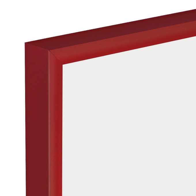Alu-Bilderrahmen Standard - rot matt (RAL 3000) - 30 x 40 cm - Polystyrol klar