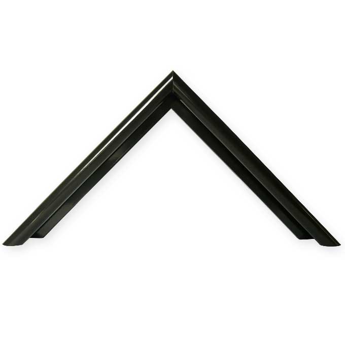 Zuschnitt Profil 10 - schwarz glanz (RAL 9017) - 30 x 40 cm Bildmaß