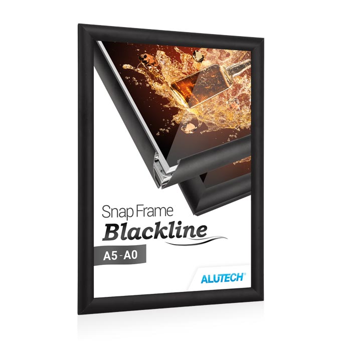 Klapprahmen Blackline - schwarz matt - 70 x 100 cm - Ecken Gehrung