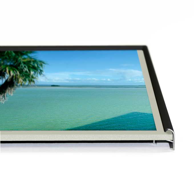 Foamboardrahmen ALUTECH® Board - schwarz matt (RAL 9017) - 59,4 x 84 cm (DIN A1) - Foamboard weiß