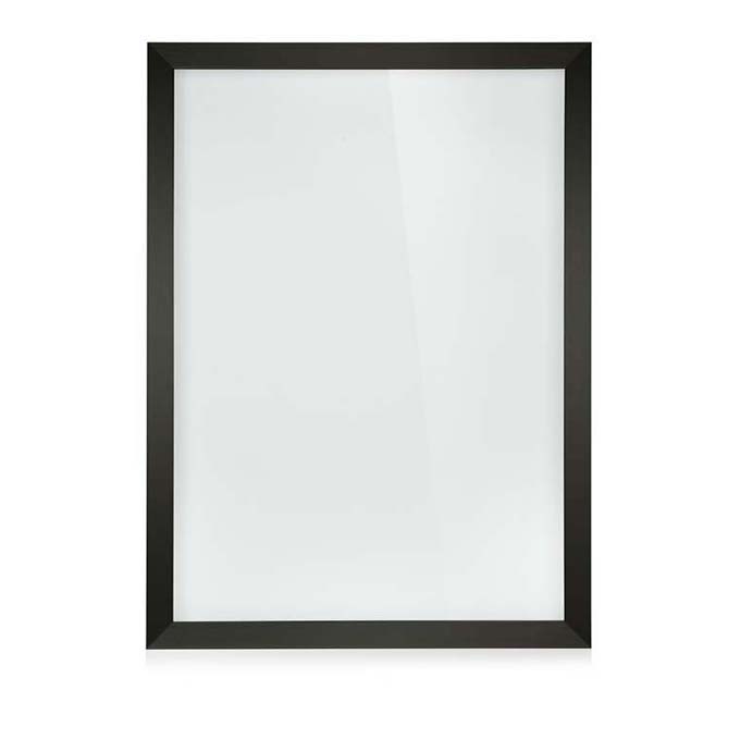 Objektrahmen Deep Distance II - schwarz matt (RAL 9017) - 23 x 23 cm Bildmaß - Polystyrol klar - Foamboard weiß