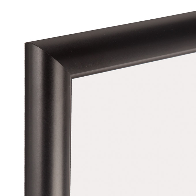 Alu-Bilderrahmen Imago - schwarz matt (RAL 9017) - 21 x 29,7 cm (DIN A4) - Bilderglas klar