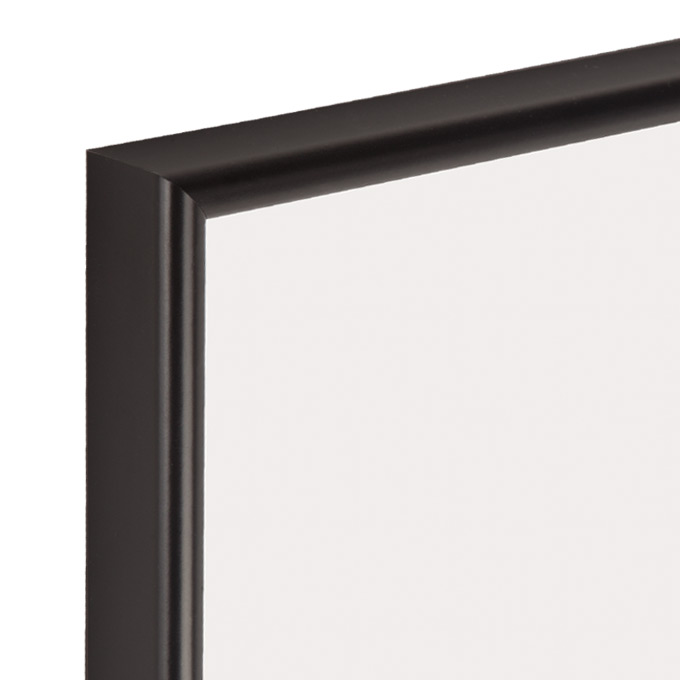 Alu-Bilderrahmen Milano - schwarz matt (RAL 9017) - 15 x 21 cm (DIN A5) - Polystyrol klar