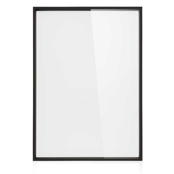 Objektrahmen Small Distance - schwarz matt (RAL 9017) - 84 x 84 cm - Polystyrol klar - Foamboard weiß
