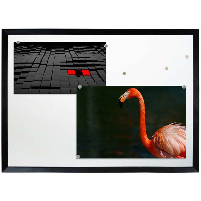 Pinnwandrahmen Pinnguin - schwarz matt (RAL 9017) - 50 x 70 cm - Foamboard weiß