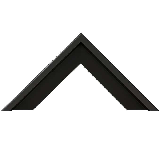 Zuschnitt Profil 9S - schwarz matt (RAL 9017) - 70 x 100 cm Bildmaß