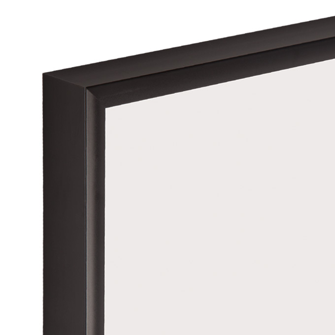 Alu-Bilderrahmen Standard - schwarz matt (RAL 9017) - 36,7 x 76 cm Bildmaß - Polystyrol antireflex