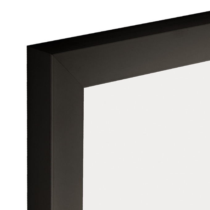 Alu-Bilderrahmen Toronto - schwarz matt (RAL 9017) - 70 x 100 cm - Polystyrol antireflex