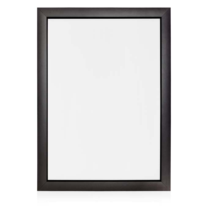 Trikotrahmen Clip Distance - schwarz matt (RAL 9017) - 84 x 84 cm - Polystyrol klar - Foamboard weiß