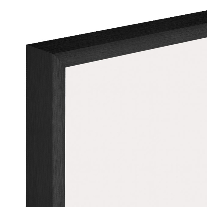 Alu-Bilderrahmen Standard - schwarz matt gebürstet - 13 x 18 cm - Polystyrol antireflex - mit Aufsteller