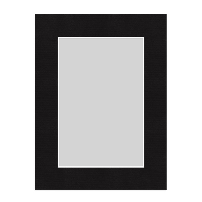 White Core Schrägschnitt-Passepartout - schwarz - 40 x 60 cm - Ausschnitt nach Angaben