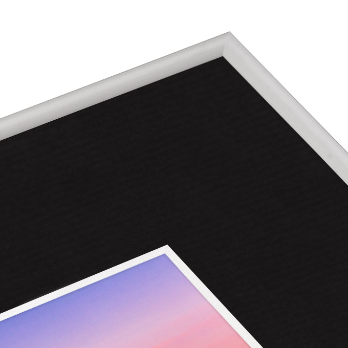 White Core Schrägschnitt-Passepartout - schwarz - 40 x 60 cm - Ausschnitt nach Angaben
